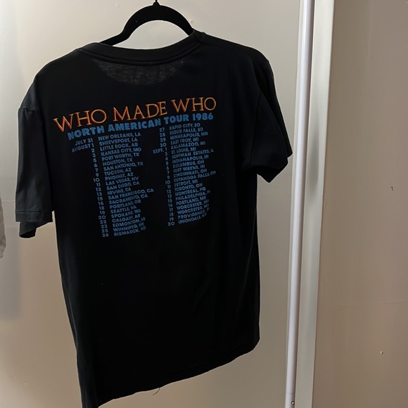 AC/DC who made who 1986 single stitch tour tee - Picture 2 of 5